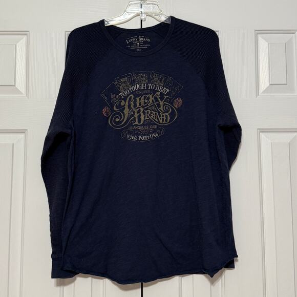 Lucky Brand Men's Long Sleeve Ribbed Tee, Size XXL - Picture 1 of 4